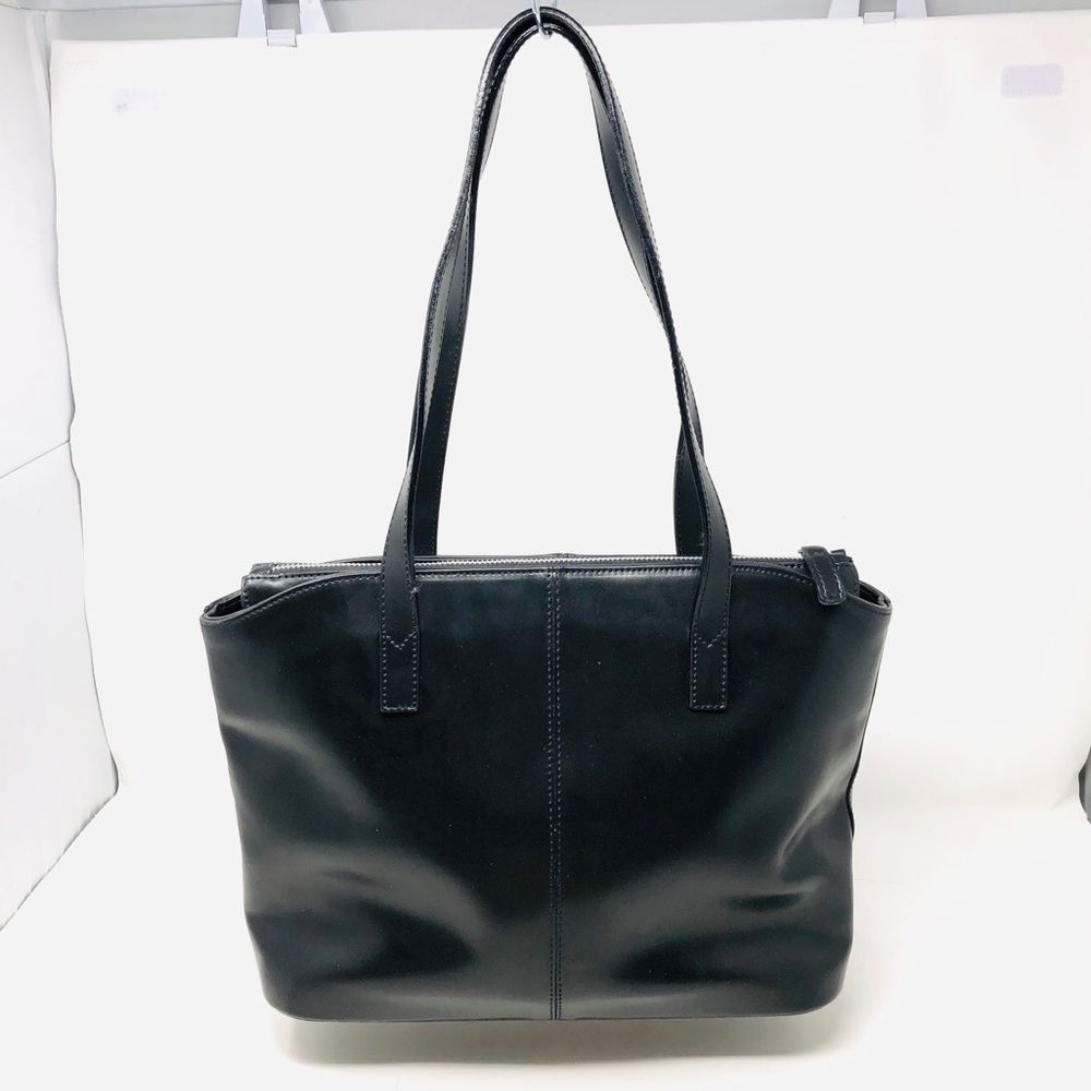 PAOLO BIANCHI made in Italy black leather tote purse - Picture 2 of 6
